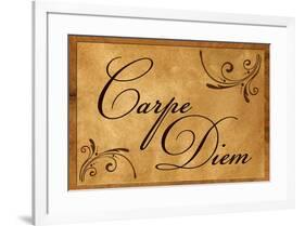 Carpe Diem Seize the Day Wood Carving Poster-null-Framed Poster