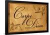 Carpe Diem Seize the Day Wood Carving Poster-null-Framed Poster