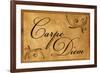 Carpe Diem (Seize the Day) Wood Carving-null-Framed Art Print