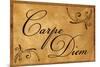 Carpe Diem (Seize the Day) Wood Carving-null-Mounted Art Print