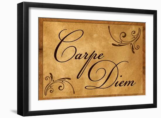 Carpe Diem Seize the Day-null-Framed Art Print