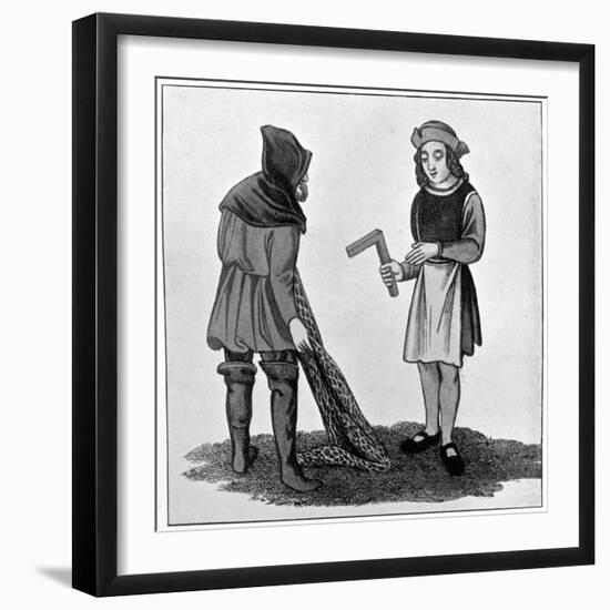 Carpenter and Fisherman, 15th Century-null-Framed Giclee Print