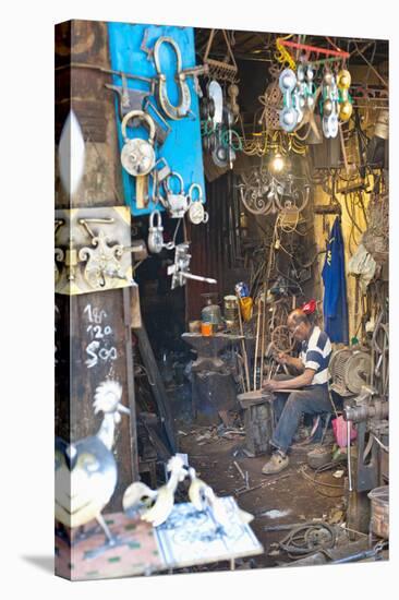 Carpenter and Metalworker in His Workshop in the Souk-Matthew Williams-Ellis-Stretched Canvas