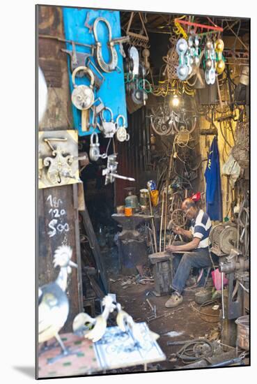 Carpenter and Metalworker in His Workshop in the Souk-Matthew Williams-Ellis-Mounted Photographic Print