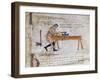Carpenter at Work with Axe-null-Framed Giclee Print