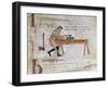 Carpenter at Work with Axe-null-Framed Giclee Print