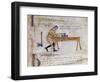 Carpenter at Work with Axe-null-Framed Giclee Print