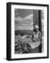 Carpenter Chuck Haines Relaxing on Sixth Story I Beam, Lunching on a Ham and Cheese Sandwich-Alfred Eisenstaedt-Framed Photographic Print