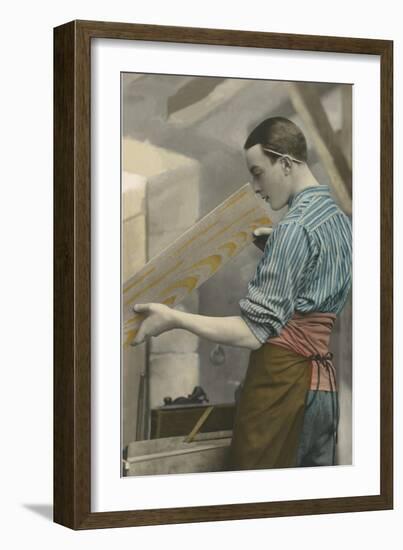 Carpenter Examining Board-null-Framed Art Print