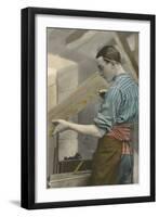 Carpenter Examining Board-null-Framed Art Print