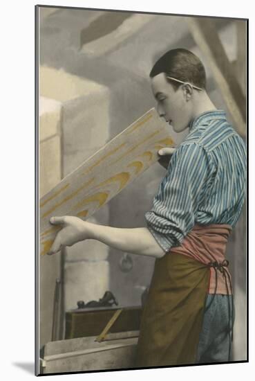 Carpenter Examining Board-null-Mounted Art Print