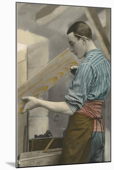 Carpenter Examining Board-null-Mounted Art Print