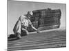 Carpenter Putting Roof on New House That Is Part of a Housing Project-George Skadding-Mounted Photographic Print