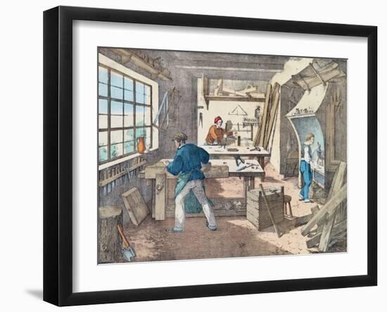 Carpenter's Workshop, C.1860-null-Framed Giclee Print