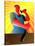 Carpenter Striking Hammer Chisel Poster Retro-patrimonio-Stretched Canvas