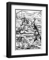 Carpenters, 16th Century-Jost Amman-Framed Premium Giclee Print