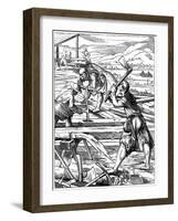 Carpenters, 16th Century-Jost Amman-Framed Giclee Print