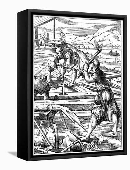 Carpenters, 16th Century-Jost Amman-Framed Stretched Canvas