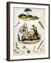 Carpenters at Work, Surrounded by Various Tools, C1845-null-Framed Giclee Print