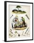 Carpenters at Work, Surrounded by Various Tools, C1845-null-Framed Giclee Print