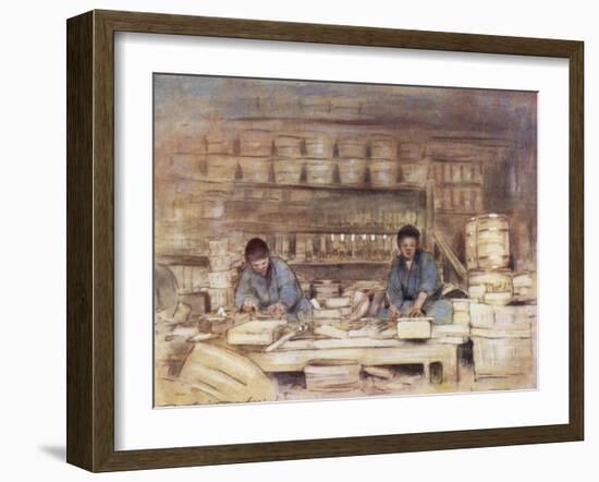 Carpenters at Work-Mortimer Ludington Menpes-Framed Giclee Print