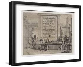 Carpenters, Benjamin and John Osgood, Trade Card-null-Framed Giclee Print