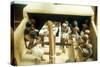 Carpenters in a Workshop, Model Figures from an Ancient Egyptian Tomb-null-Stretched Canvas