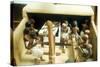 Carpenters in a Workshop, Model Figures from an Ancient Egyptian Tomb-null-Stretched Canvas