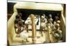 Carpenters in a Workshop, Model Figures from an Ancient Egyptian Tomb-null-Mounted Photographic Print