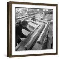 Carpenters Working on Church Pews at a Small Carpentry Workshop, South Yorkshire, 1969-Michael Walters-Framed Photographic Print