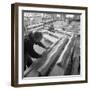 Carpenters Working on Church Pews at a Small Carpentry Workshop, South Yorkshire, 1969-Michael Walters-Framed Photographic Print