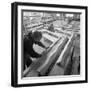 Carpenters Working on Church Pews at a Small Carpentry Workshop, South Yorkshire, 1969-Michael Walters-Framed Photographic Print