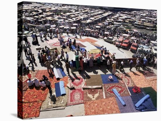 Carpet Area, Main Market, Tashkent, Uzbekistan, Central Asia-Upperhall-Stretched Canvas