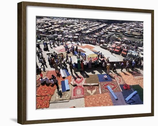 Carpet Area, Main Market, Tashkent, Uzbekistan, Central Asia-Upperhall-Framed Photographic Print