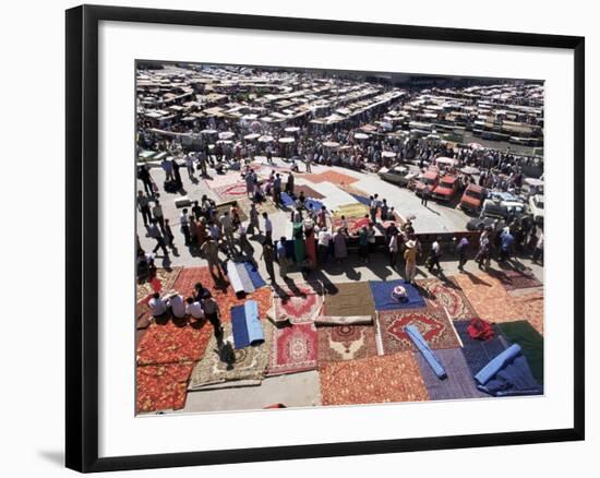 Carpet Area, Main Market, Tashkent, Uzbekistan, Central Asia-Upperhall-Framed Photographic Print