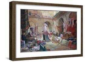 Carpet Bazaar, Cairo, 1887-Charles Robertson-Framed Giclee Print