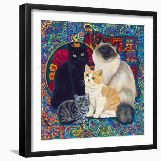 Carpet Cats 1-Megan Dickinson-Framed Giclee Print