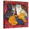 Carpet Cats II-Megan Dickinson-Stretched Canvas