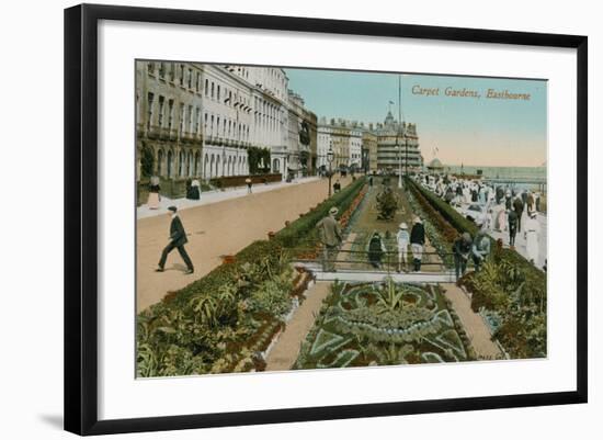 Carpet Gardens, Eastbourne, England. Postcard Sent in 1913-French Photographer-Framed Giclee Print