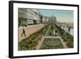 Carpet Gardens, Eastbourne, England. Postcard Sent in 1913-French Photographer-Framed Giclee Print