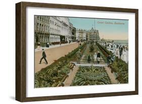 Carpet Gardens, Eastbourne, England. Postcard Sent in 1913-French Photographer-Framed Giclee Print