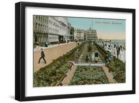 Carpet Gardens, Eastbourne, England. Postcard Sent in 1913-French Photographer-Framed Giclee Print