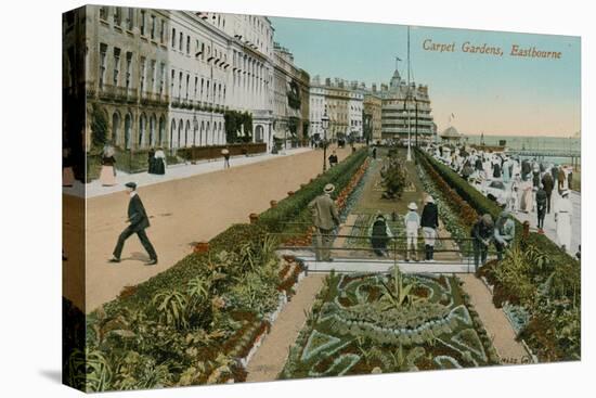 Carpet Gardens, Eastbourne, England. Postcard Sent in 1913-French Photographer-Stretched Canvas
