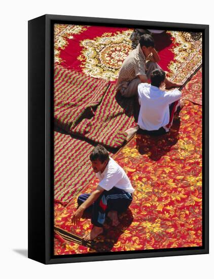 Carpet Market, Tashkent, Uzbekistan, Central Asia-Upperhall Ltd-Framed Stretched Canvas