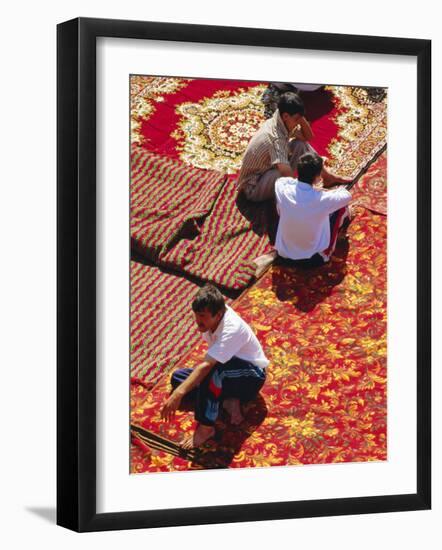 Carpet Market, Tashkent, Uzbekistan, Central Asia-Upperhall Ltd-Framed Photographic Print