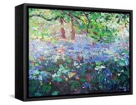 Carpet of Bluebells-Sylvia Paul-Framed Stretched Canvas