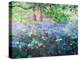 Carpet of Bluebells-Sylvia Paul-Stretched Canvas