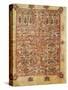 Carpet Page, Cross Filled with Bird Interlace, circa 730-null-Stretched Canvas