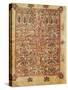 Carpet Page, Cross Filled with Bird Interlace, circa 730-null-Stretched Canvas