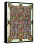 Carpet Page from the Lindisfarne Gospels, Around 698-700, Design in the Shape of a Cross-null-Framed Stretched Canvas